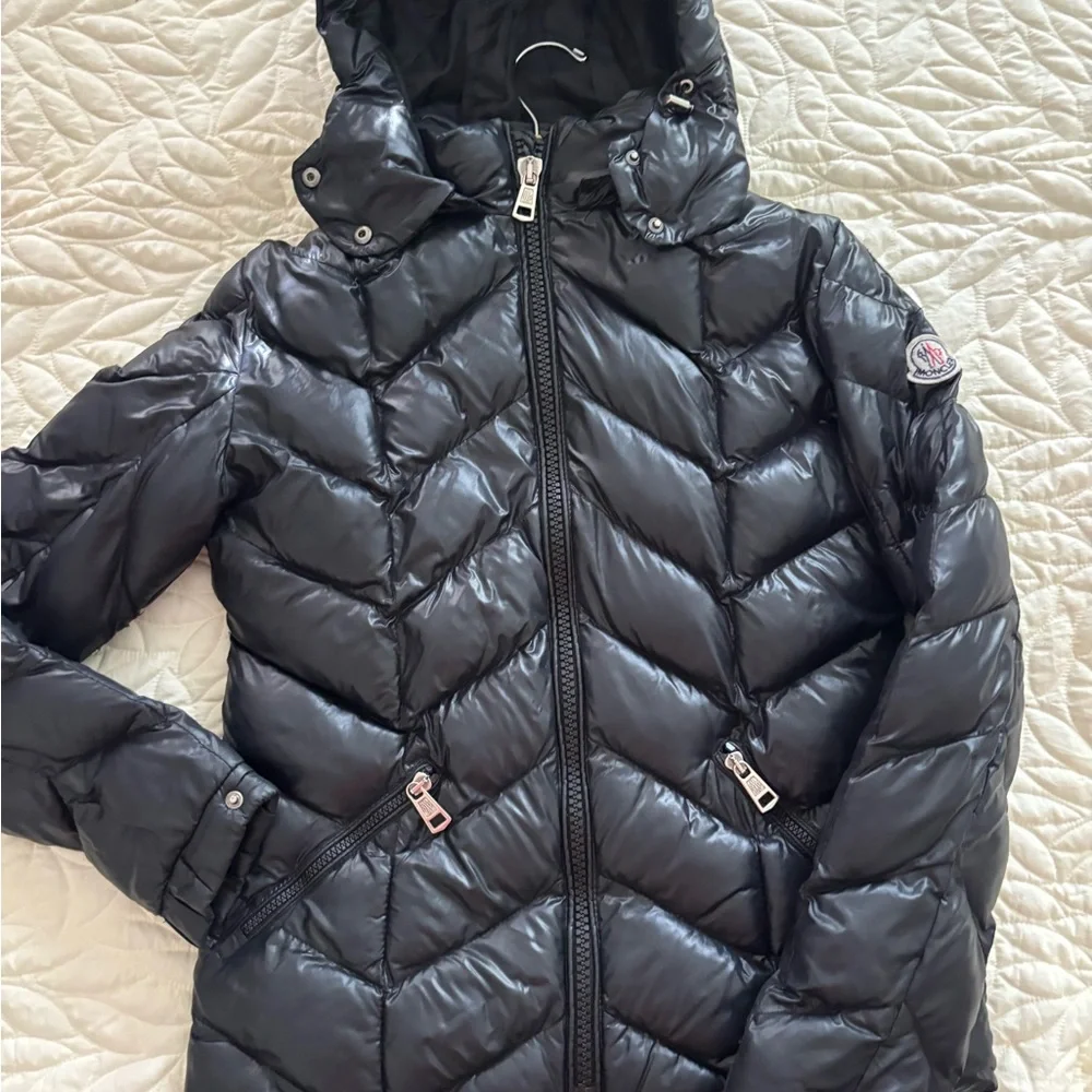 SALE‼️MONCLER Down Black Puffer Jacket with adjustable hood size 1 - Picture 3 of 16